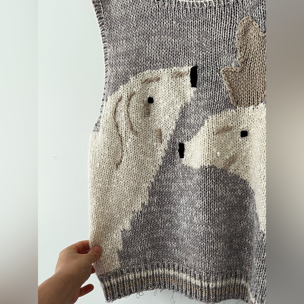 Vintage 80s Jantzen Sport Arctic Polar Bear Moose Vest - Picture 2 of 4